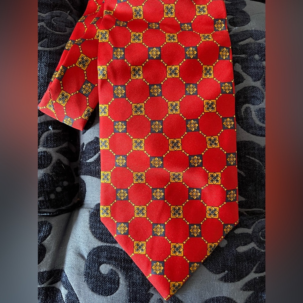 Vintage 1980s Leonardo Strelli Silk Tie- Mint condition - Picture 3 of 4